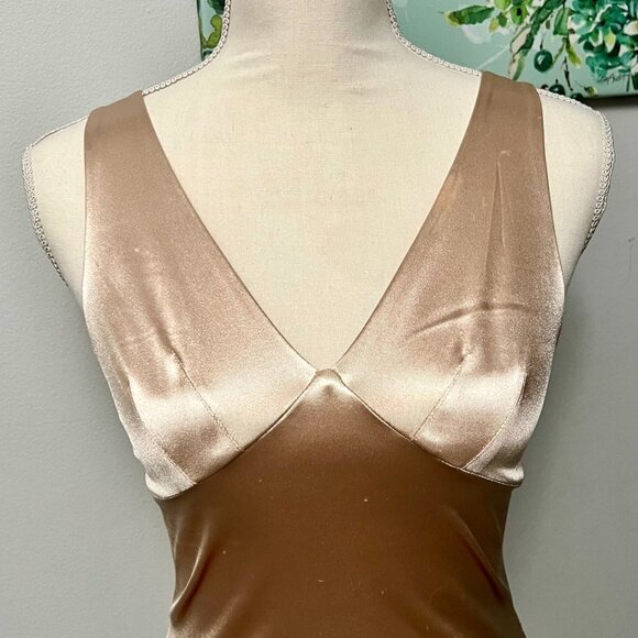 FREE PEOPLE INTIMATELY Gold Cami with Crossed Back Straps  size XS - Picture 1 of 5